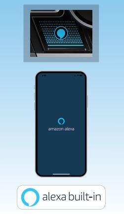Alexa splash screen on a phone and Alexa icon