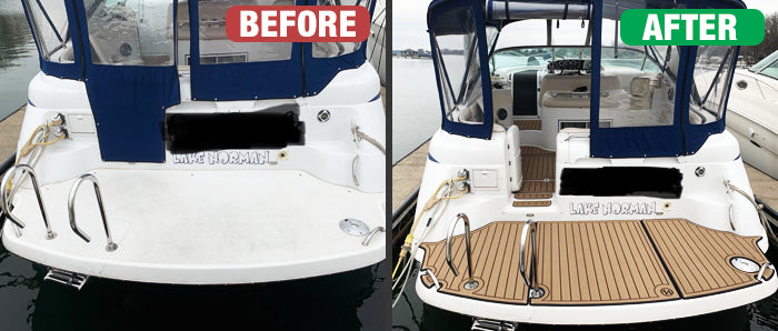 MarineMat Before and After Boat