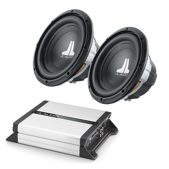 JL Audio JD500/1 D Amp x2 10" Bundle
