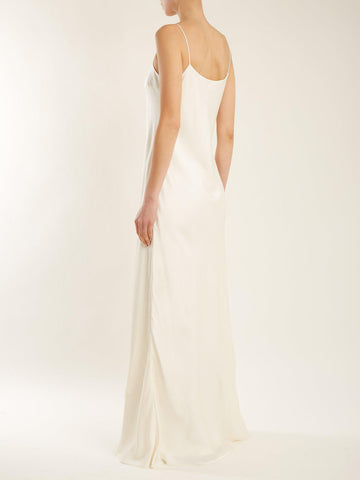 THE ROW Ebbons round-neck silk gown