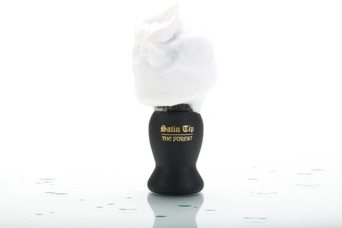 Satin Tip Black Synthetic Shave Brush With Lather