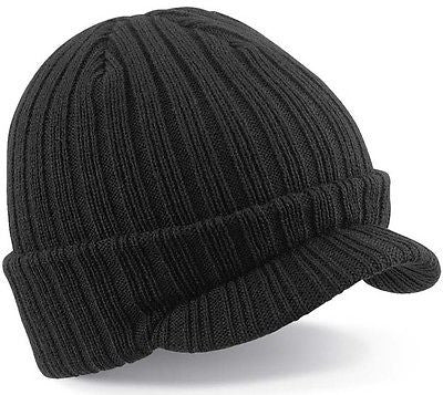 mens beanie hat with peak