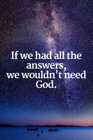 If we had all the answers, we wouldn't need God. Zack Gudzan, Founder of CLTIVATE