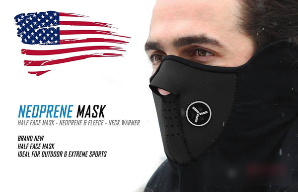 Motorcycle Half-Face Mask Cover Fleece Neck Warmer