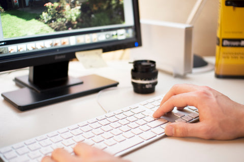 photo editing with a keyboard and monitor