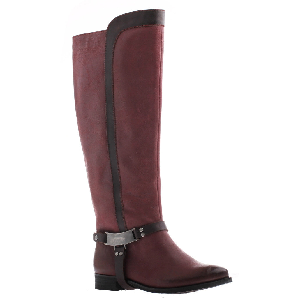 KALI in BURGUNDY Knee High Boots