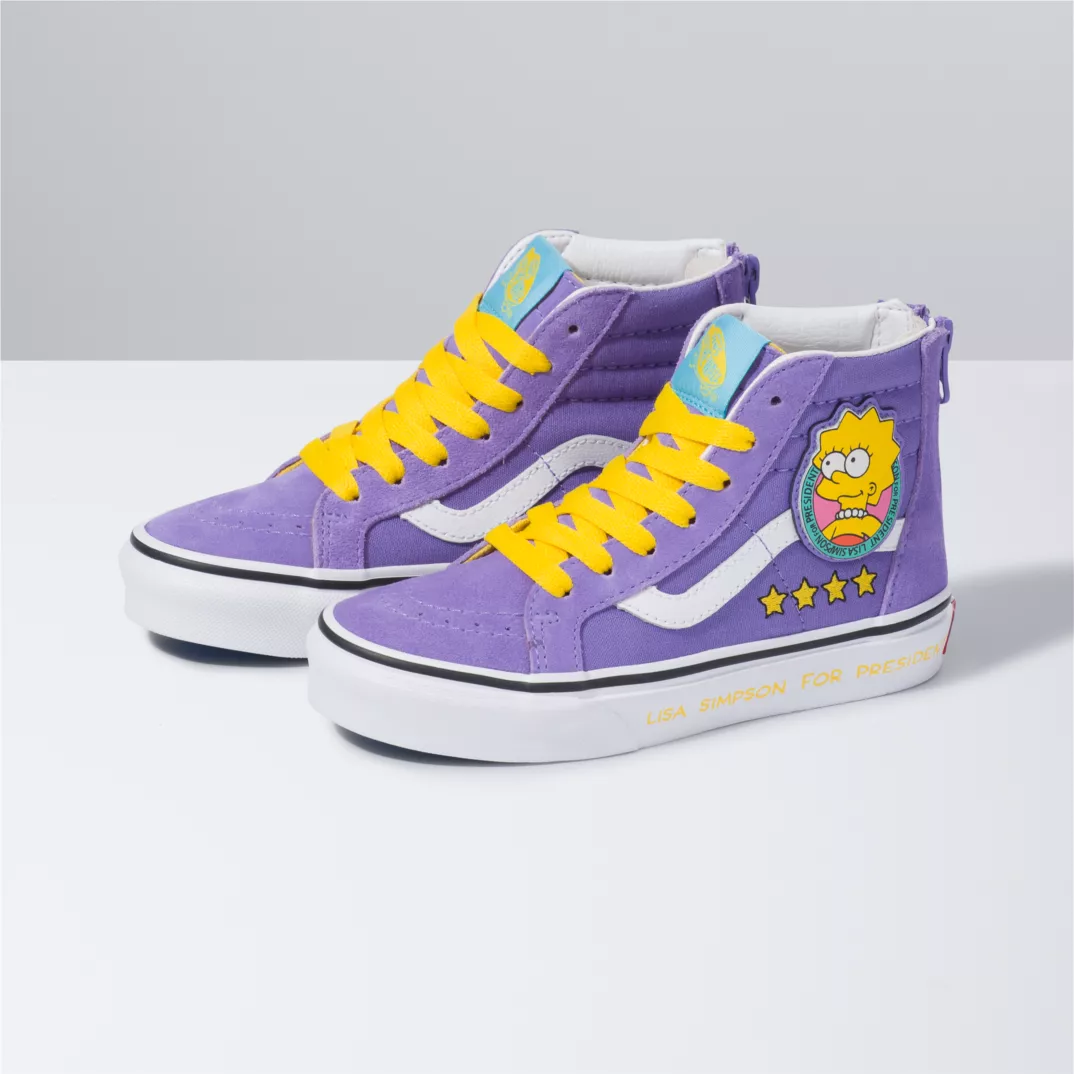 VANS UY SK8-HI ZIP X THE SIMPSONS LISA 4 PREZ KID'S SNEAKER VN0A4BUX17G