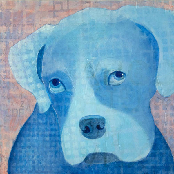 Mixed Media Dog Painting by artist Kelly Anne Powers