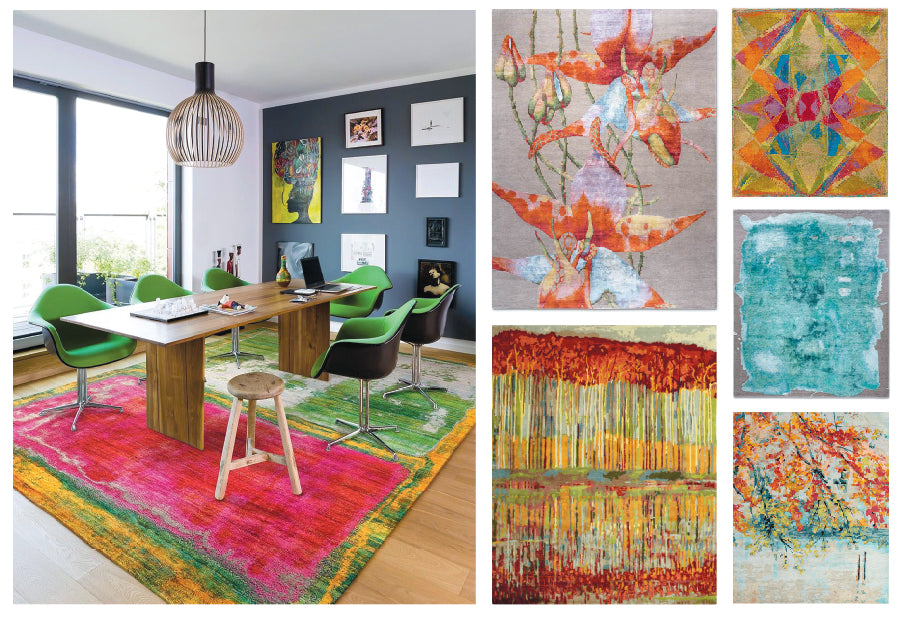 Colorful contemporary rugs