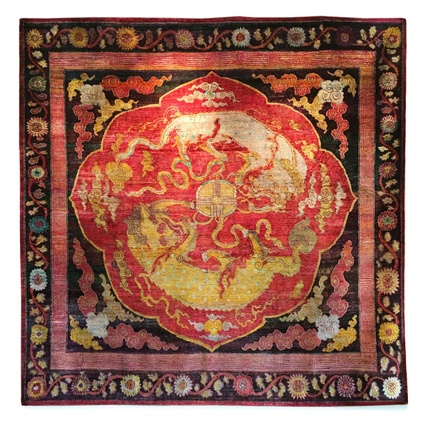 Sari Silk Dragon rug by Zollanvari