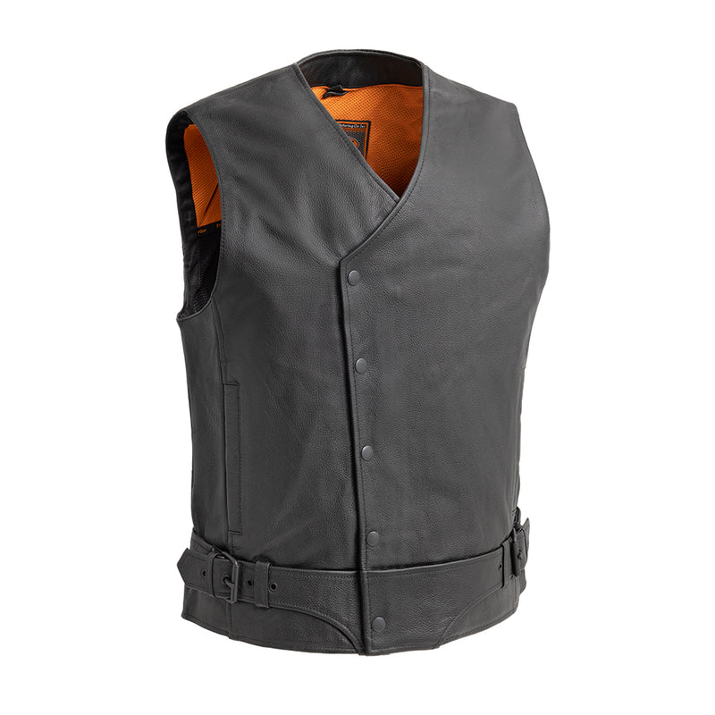 Antagonist atoom Bijdrage Veteran ONLY IN 3XL & 5XL Men's Motorcycle Leather Vest – First  Manufacturing Company