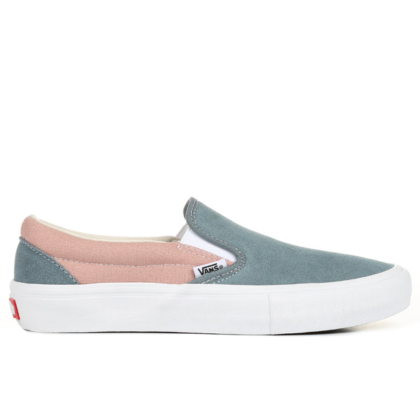 vans slip on pro goblin blue & mahogany rose skate shoes