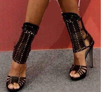 leather heel wrap