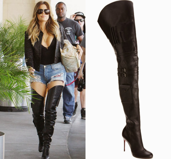motorcycle thigh high boots