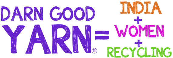 Info Graphic Equation: Darn Good Yarn = India + Women + Recycling