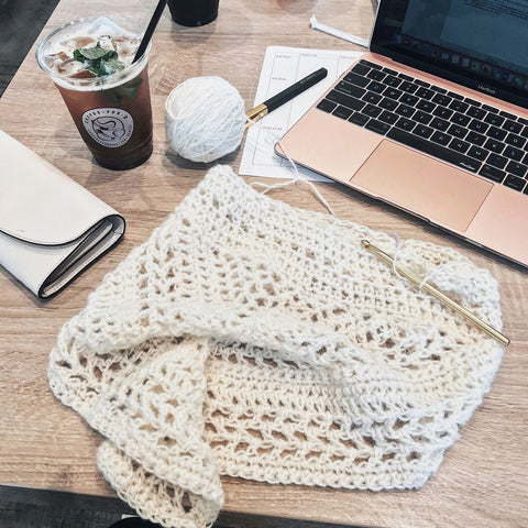 The Calla Cowl Work In progress