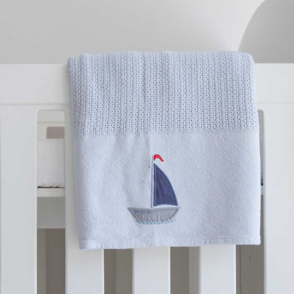 Sail Away Cellular Cotton Baby Blanket Babes Amp Kids