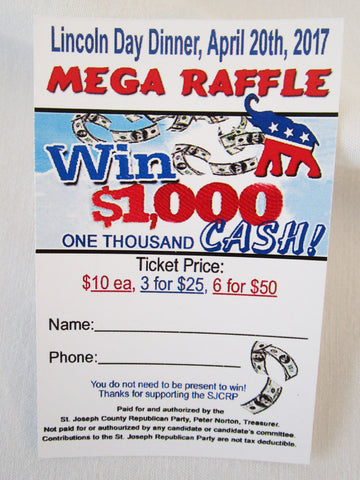 Lincoln Day Dinner raffle ticket