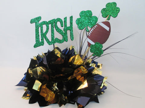 Irish themed football centerpiece, Designs by Ginny