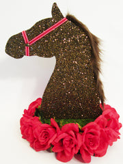 Horse head red roses centerpiece - Designs by Ginny