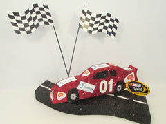 Race car promotional centerpiece - Designs by Ginny