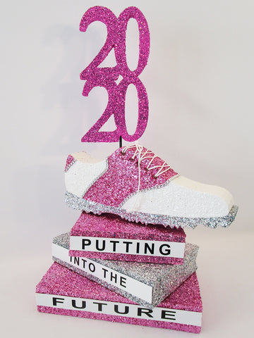 golf shoe graduation centerpiece - Designs by Ginny