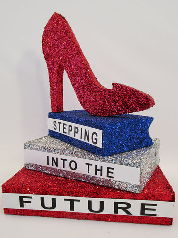 Stepping into the future graduation centerpiece - Designs by Ginny