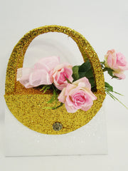 white and gold purse centerpiece - Designs by Ginny