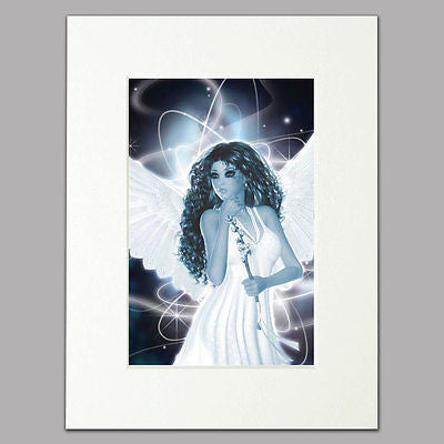 Black and White Fairy Mounted Print