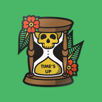 Time's Up Sticker