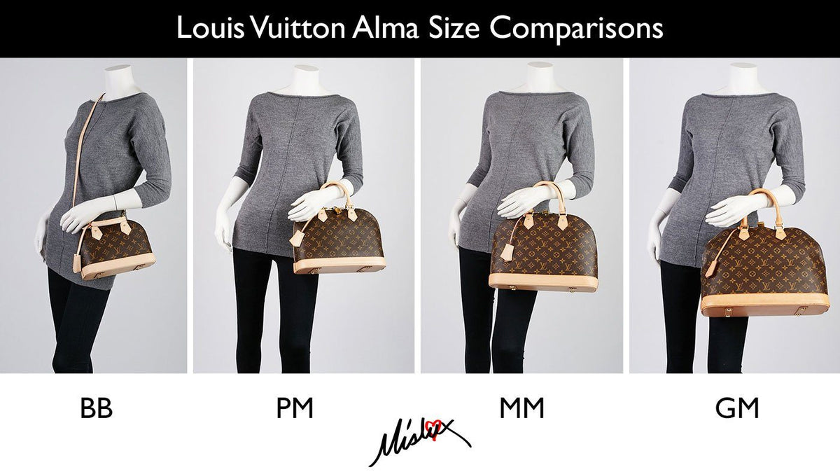 LOUIS VUITTON BAG SIZE GUIDE - BB vs PM vs MM vs GM - MISLUX