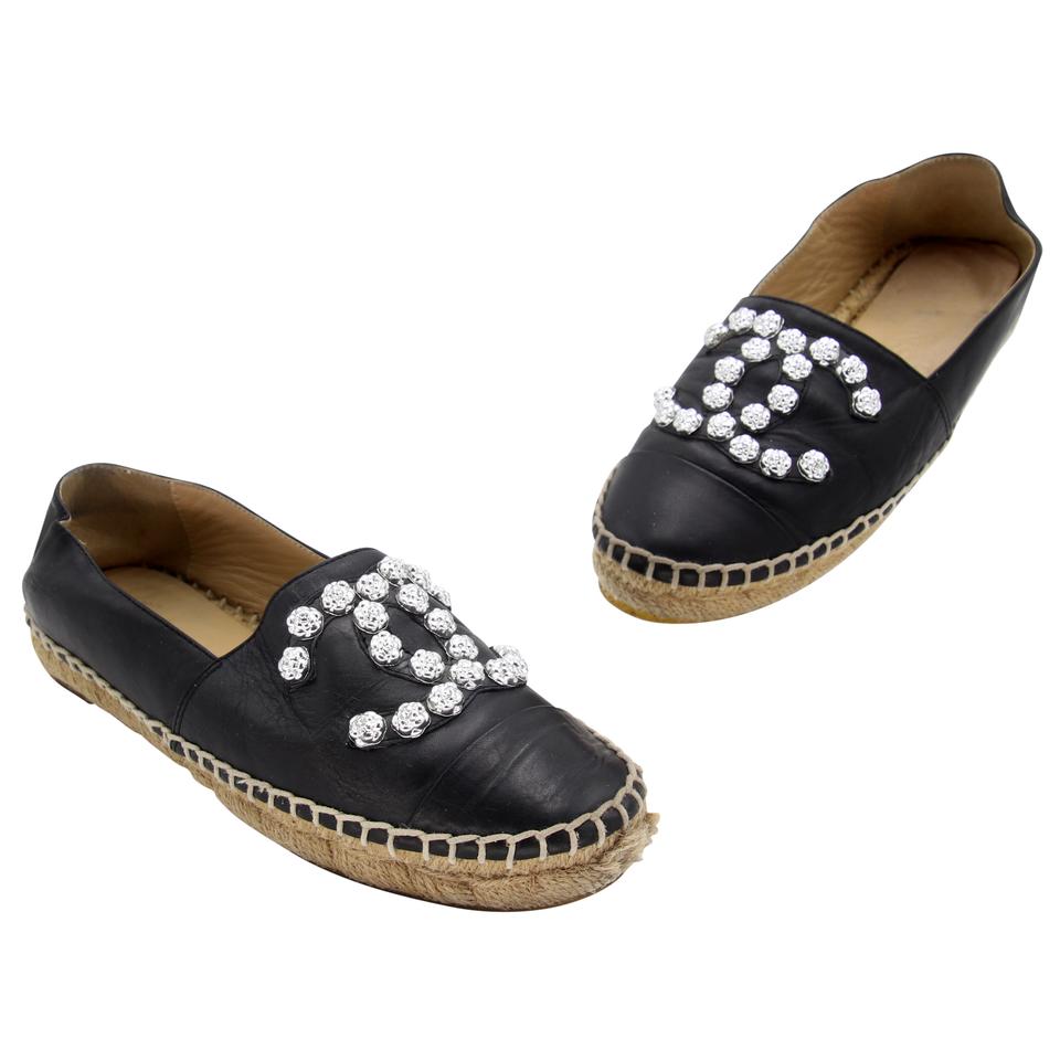 chanel studded espadrilles