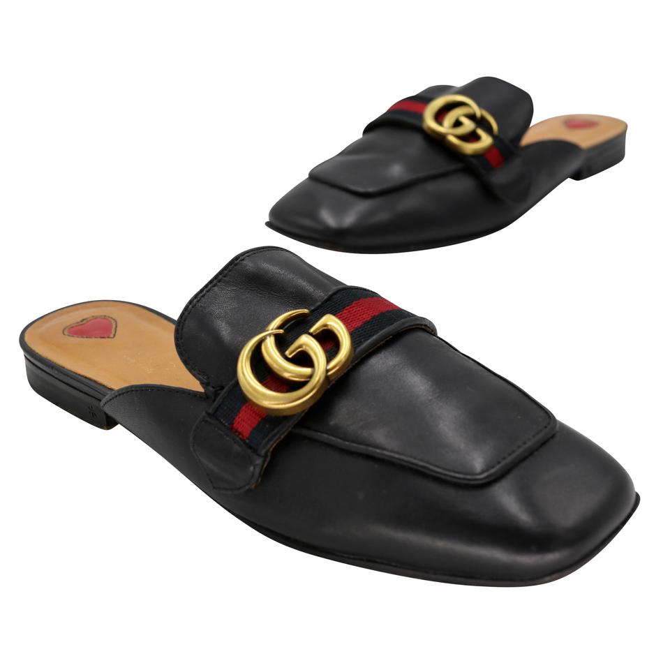 gucci black peyton slippers