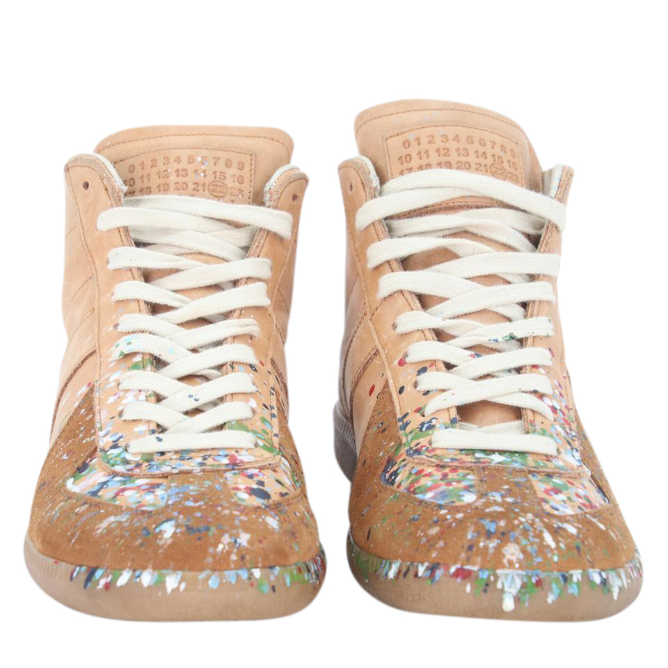 maison margiela paint splatter high top