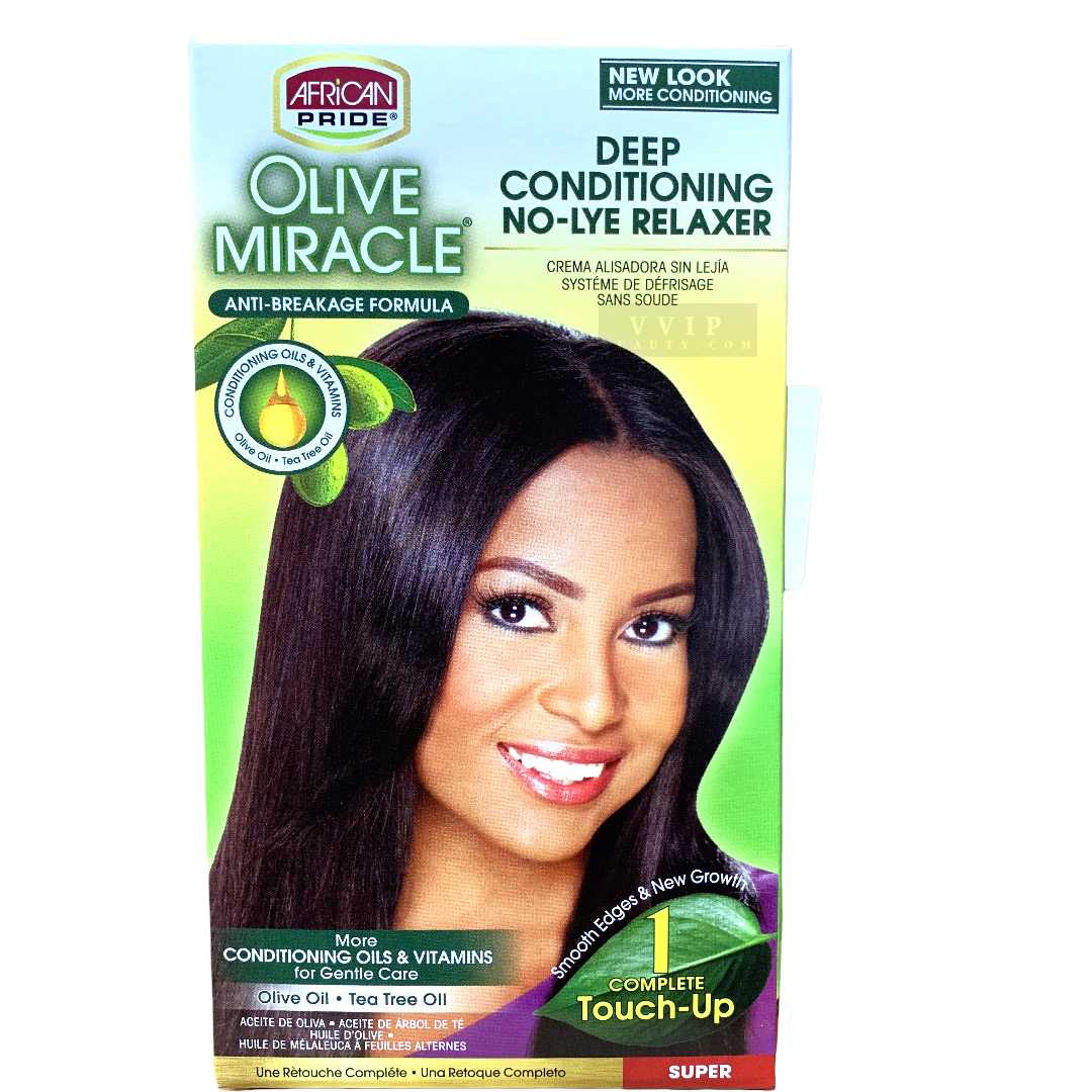 African Pride Olive Miracle No Lye Relaxer Complete Touch Up Super 