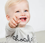 Grey Stripe Chocolate Bodysuit