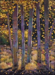 Santa Fe Forest Aspen Tree Stand in Fall Johnathan Harris Fine Art