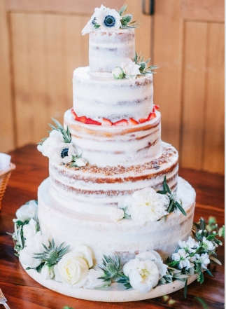 Gorgeous Lightly Iced Wedding Cake 