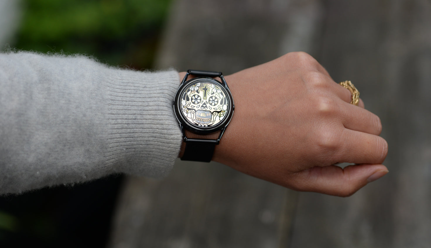 The Gilded Skull watch.
