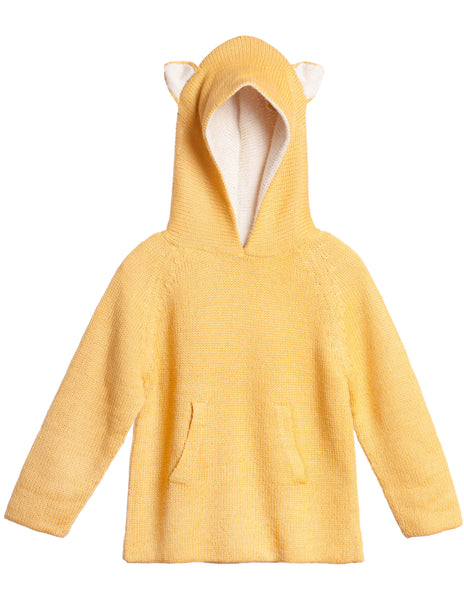 Buy Waddler Reversible Animal Hoodie, Yellow and Cream | Roses and the Stars