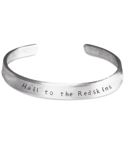 Hail to the Redskins Handstamped Bracelet