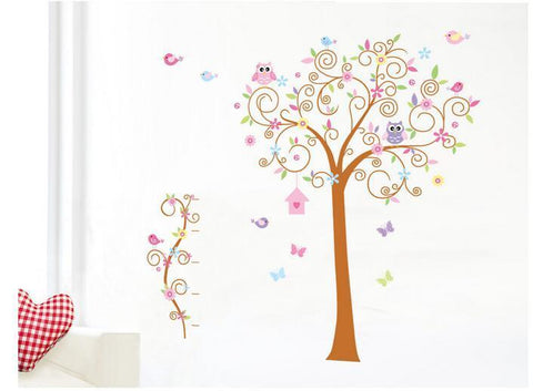 Owl and Tree Wall Sticker