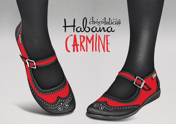 Chocolaticas® Havana Carmine Women's Mary Jane Flat