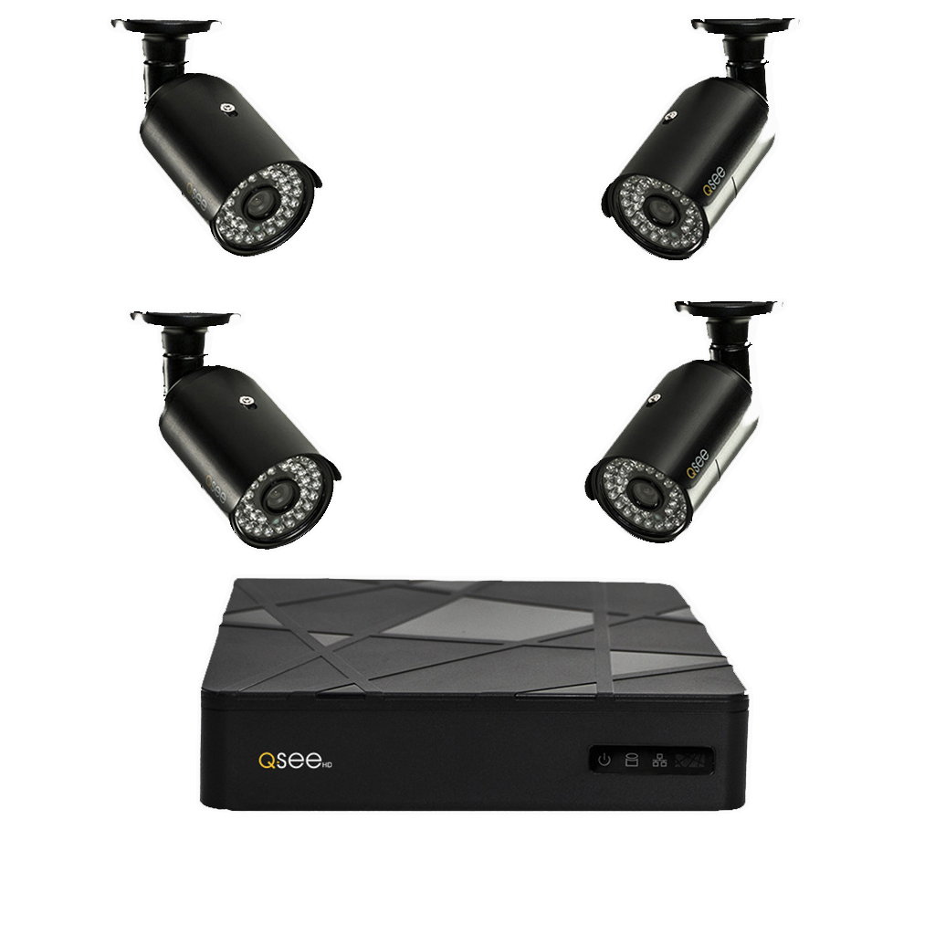 8 Channel Security System with 4 900 TVL Bullet Cameras QT598-4V6-1