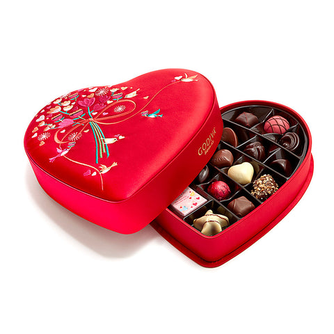 Godiva Valentine's Day Fabric Heart Chocolate Gift Box