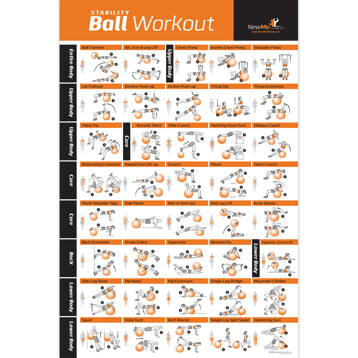 stability ball stretches