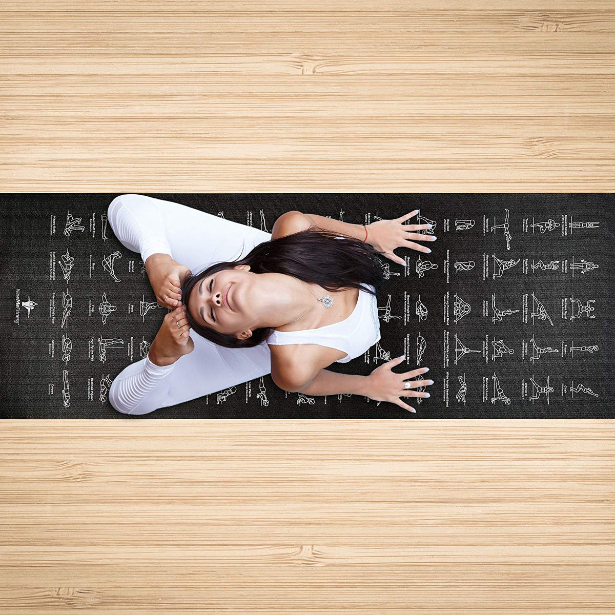 instructional yoga mat