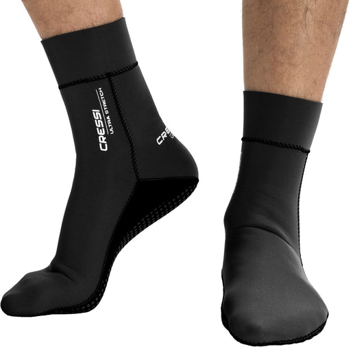 Cressi Ultra Stretch Neoprene 1.5mm Sock / Black / Black / L
