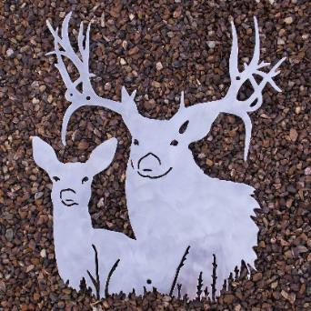 Deer Metal Wall Art Skilwerx Colors 12 x 8  Nature Animals Wildlife Decor 