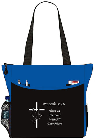 Proverbs 3:5:.6 Trust In The Lord Christian Bible Cover Tote Bag - The Nurse Place - 3